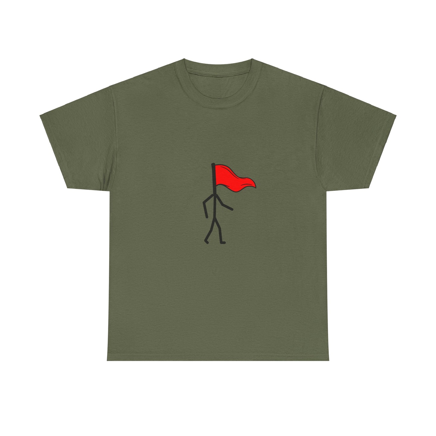 Walking Red Flag Unisex Cotton T-Shirt