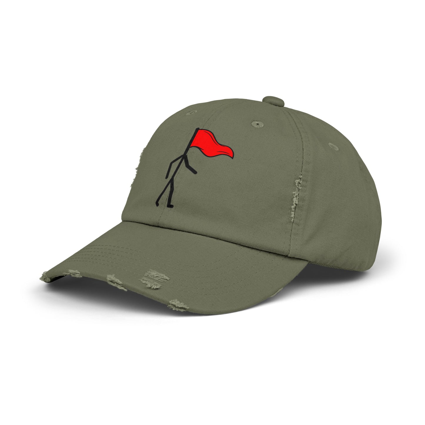 Bandera roja andante - Gorra unisex desgastada