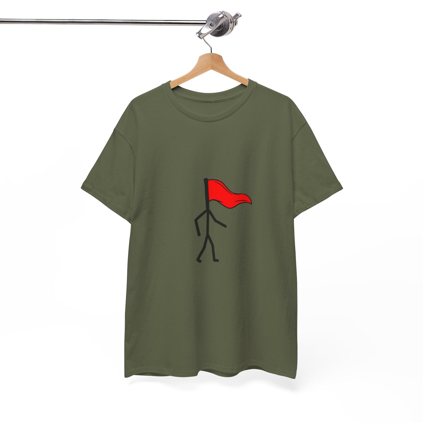 Walking Red Flag Unisex Cotton T-Shirt