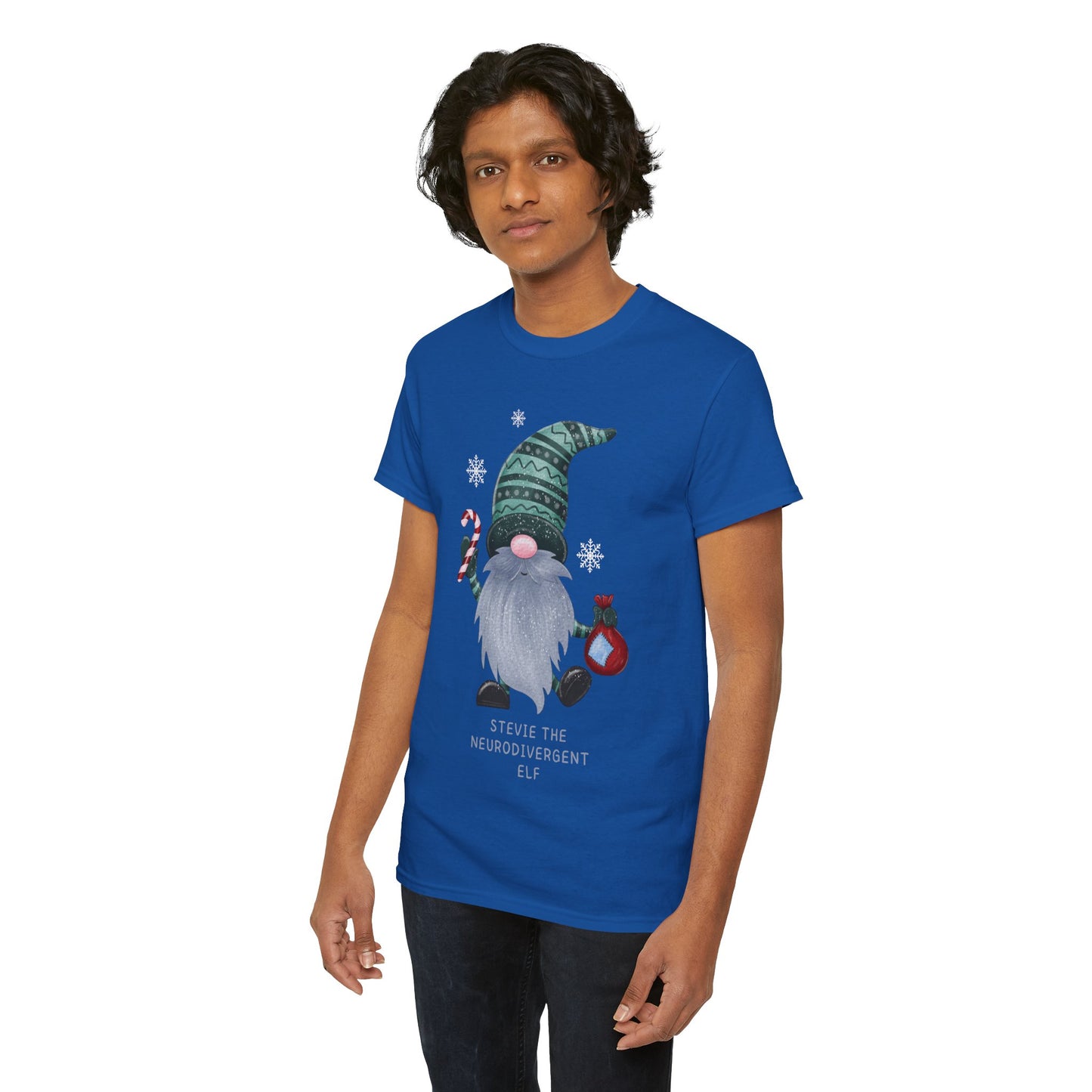 Stevie, the neurodivergent elf Unisex Heavy Cotton Tee