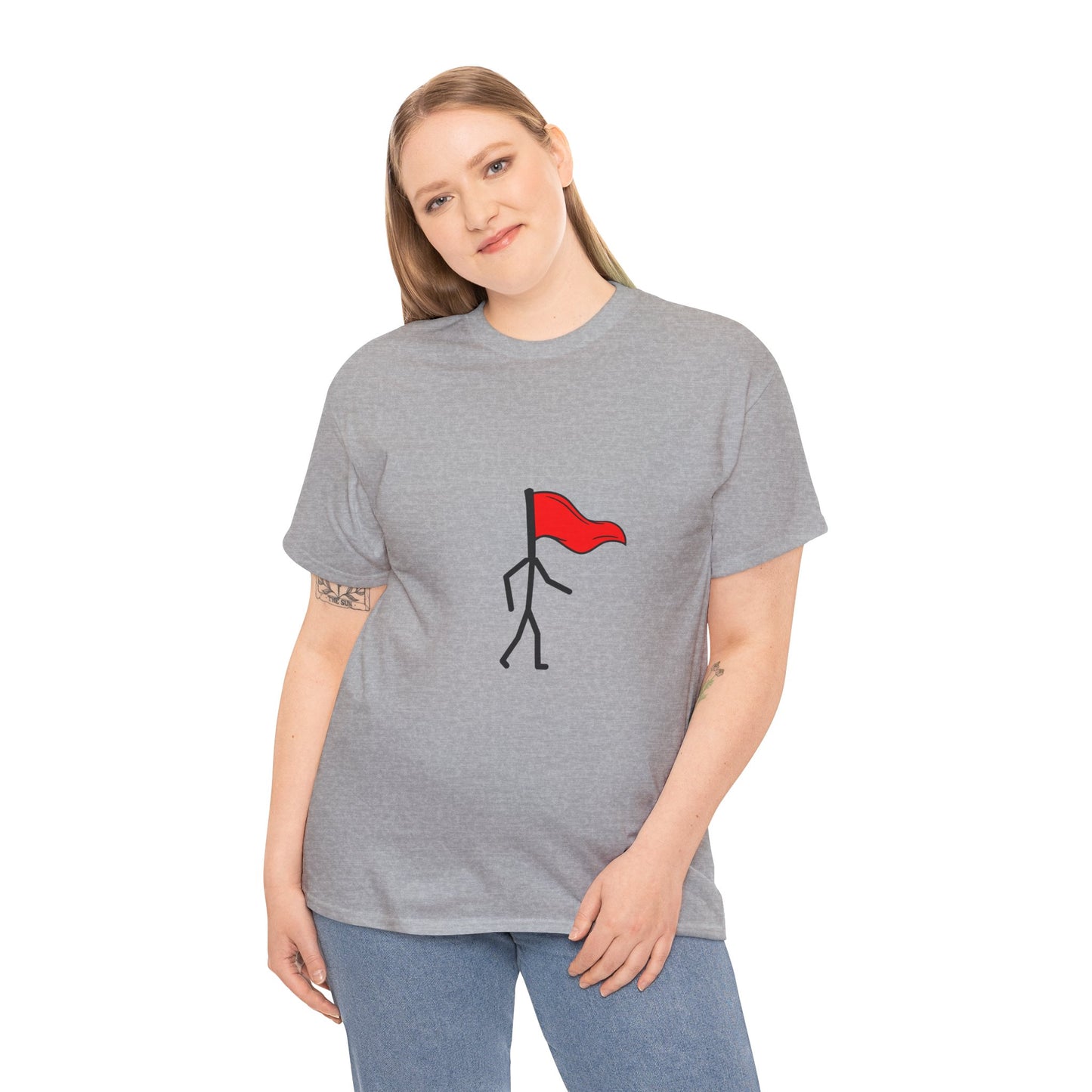 Walking Red Flag Unisex Cotton T-Shirt