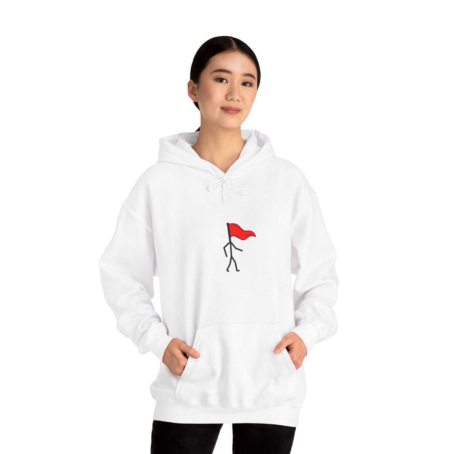 Walking Red Flag Unisex Heavy Blend™ Hooded Sweatshirt