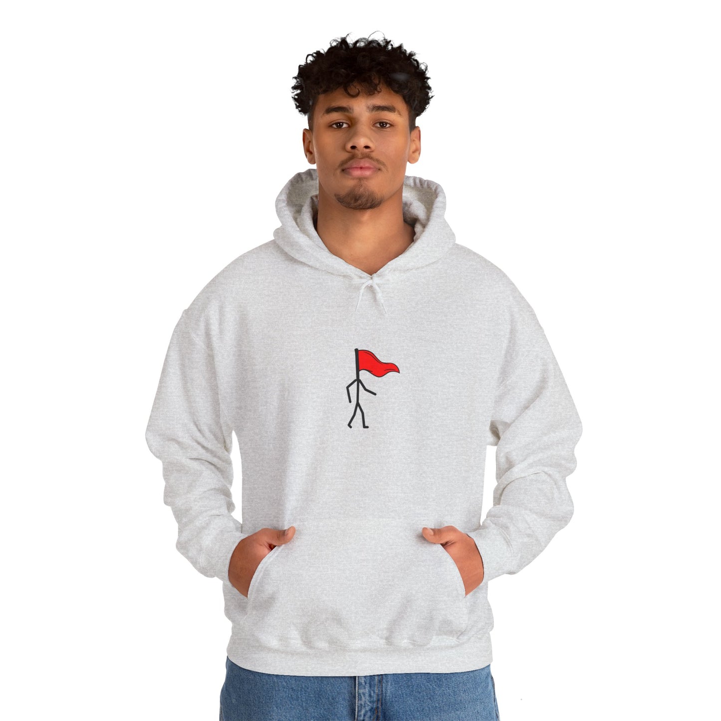 Walking Red Flag Unisex Heavy Blend™ Hooded Sweatshirt