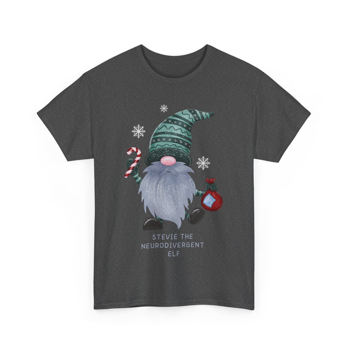 Stevie, the neurodivergent elf Unisex Heavy Cotton Tee