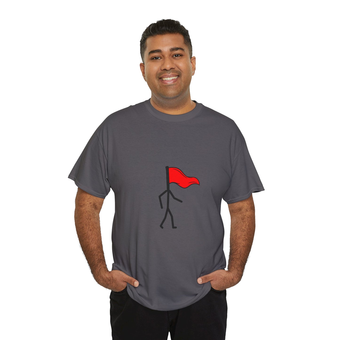 Walking Red Flag Unisex Cotton T-Shirt