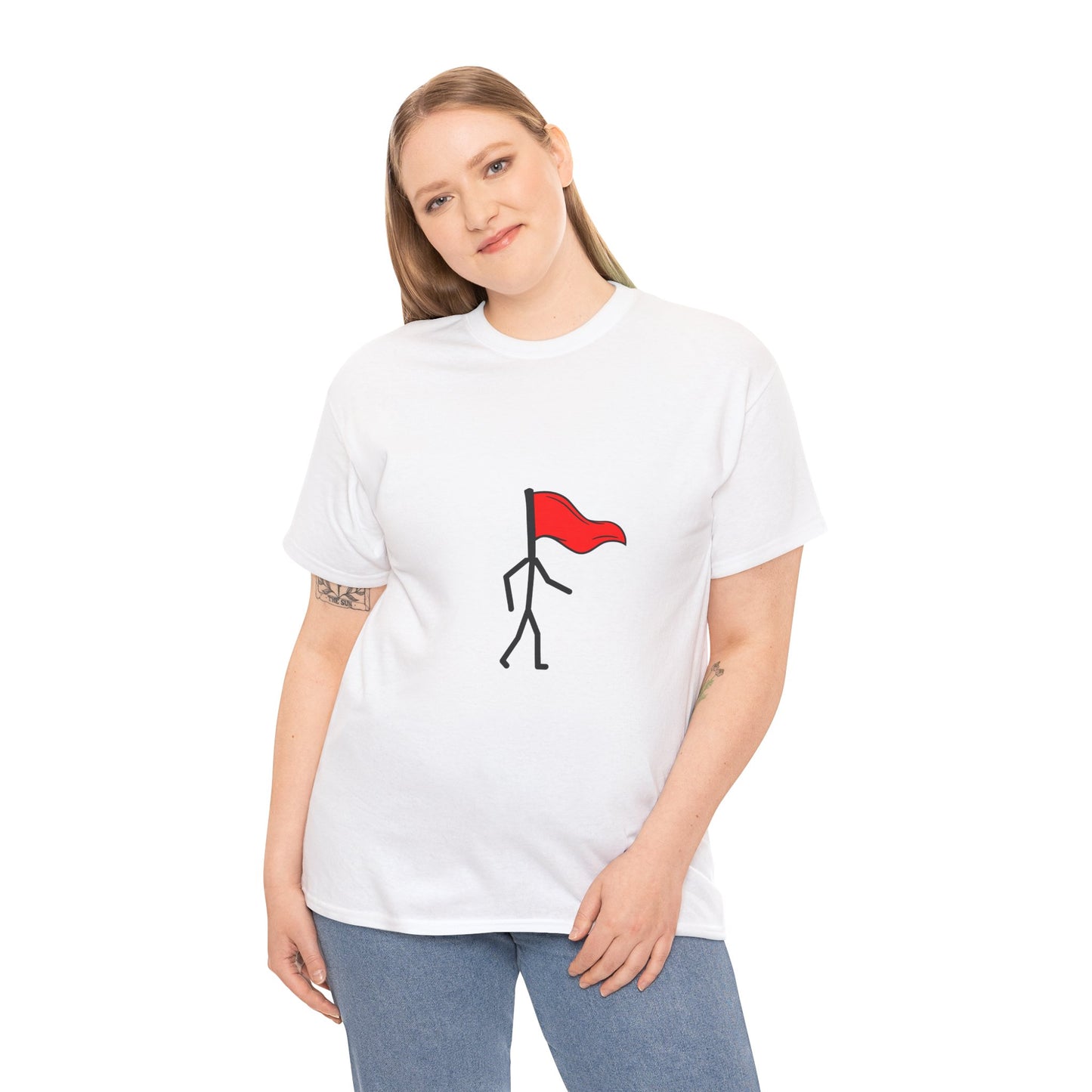 Walking Red Flag Unisex Cotton T-Shirt