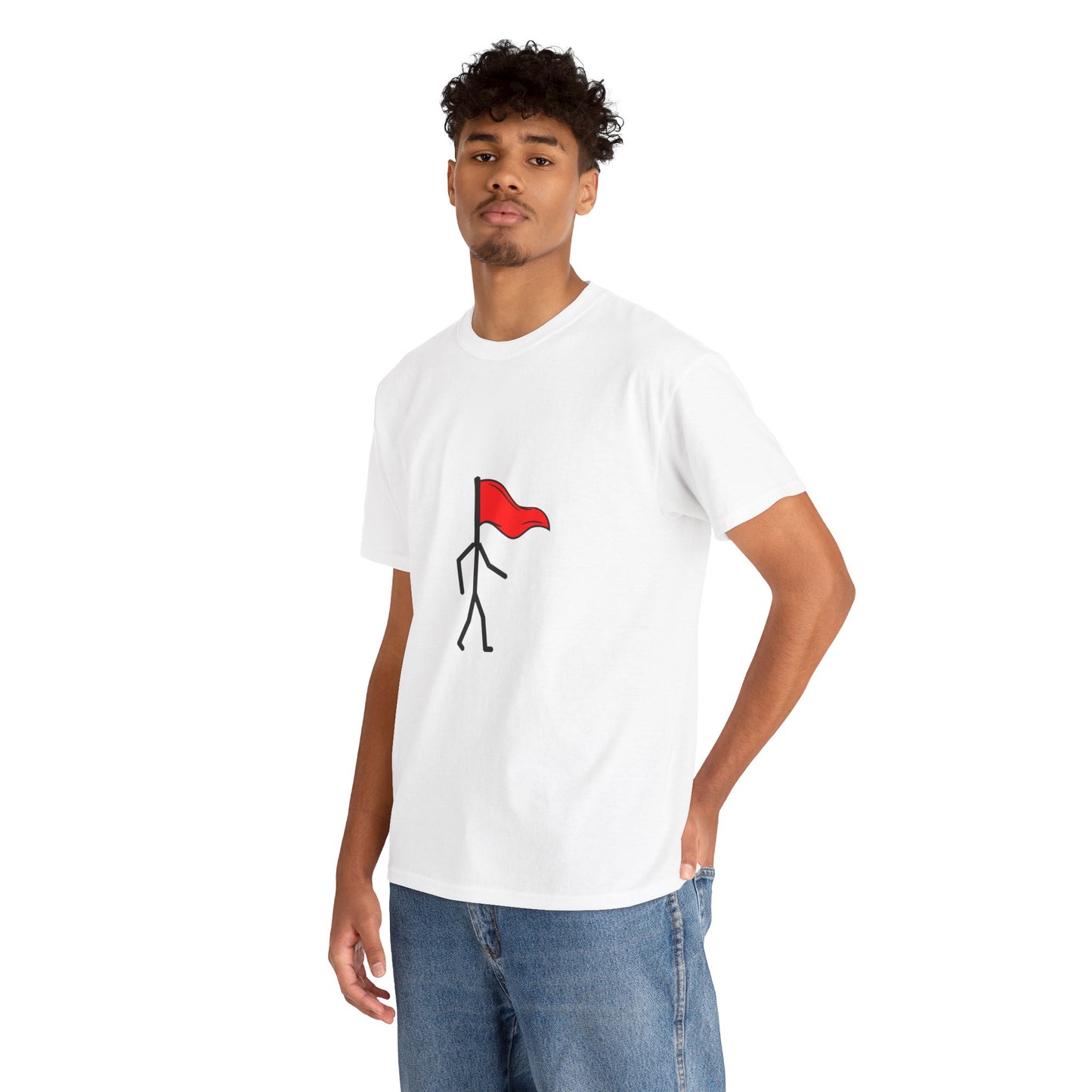 Walking Red Flag Unisex Cotton T-Shirt