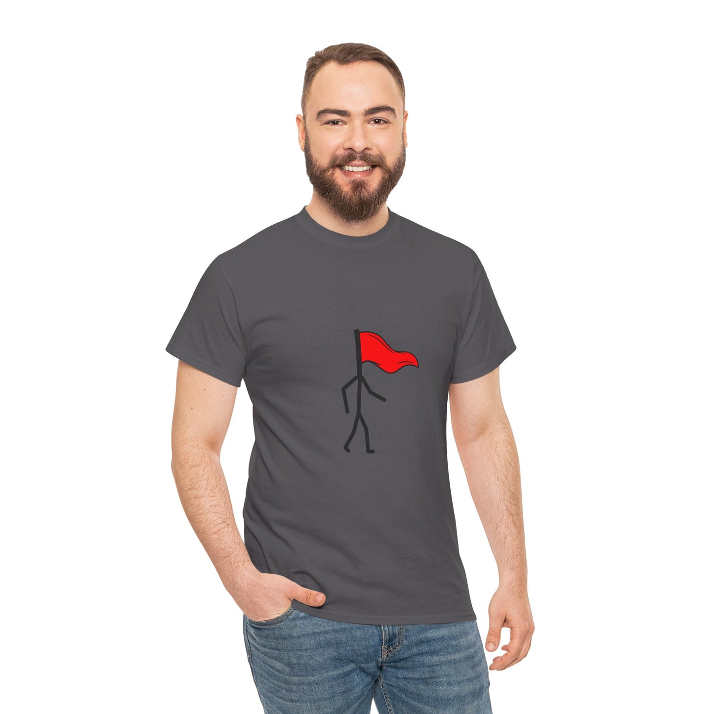 Walking Red Flag Unisex Cotton T-Shirt