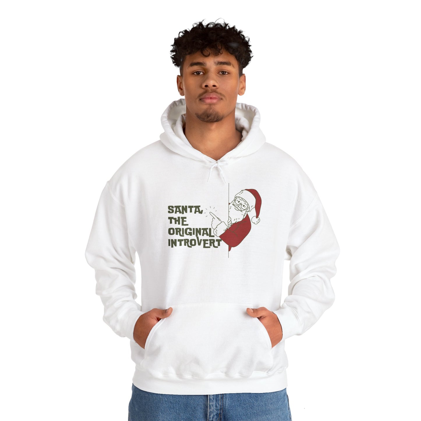 The Original Introvert Unisex Christmas Hoodie