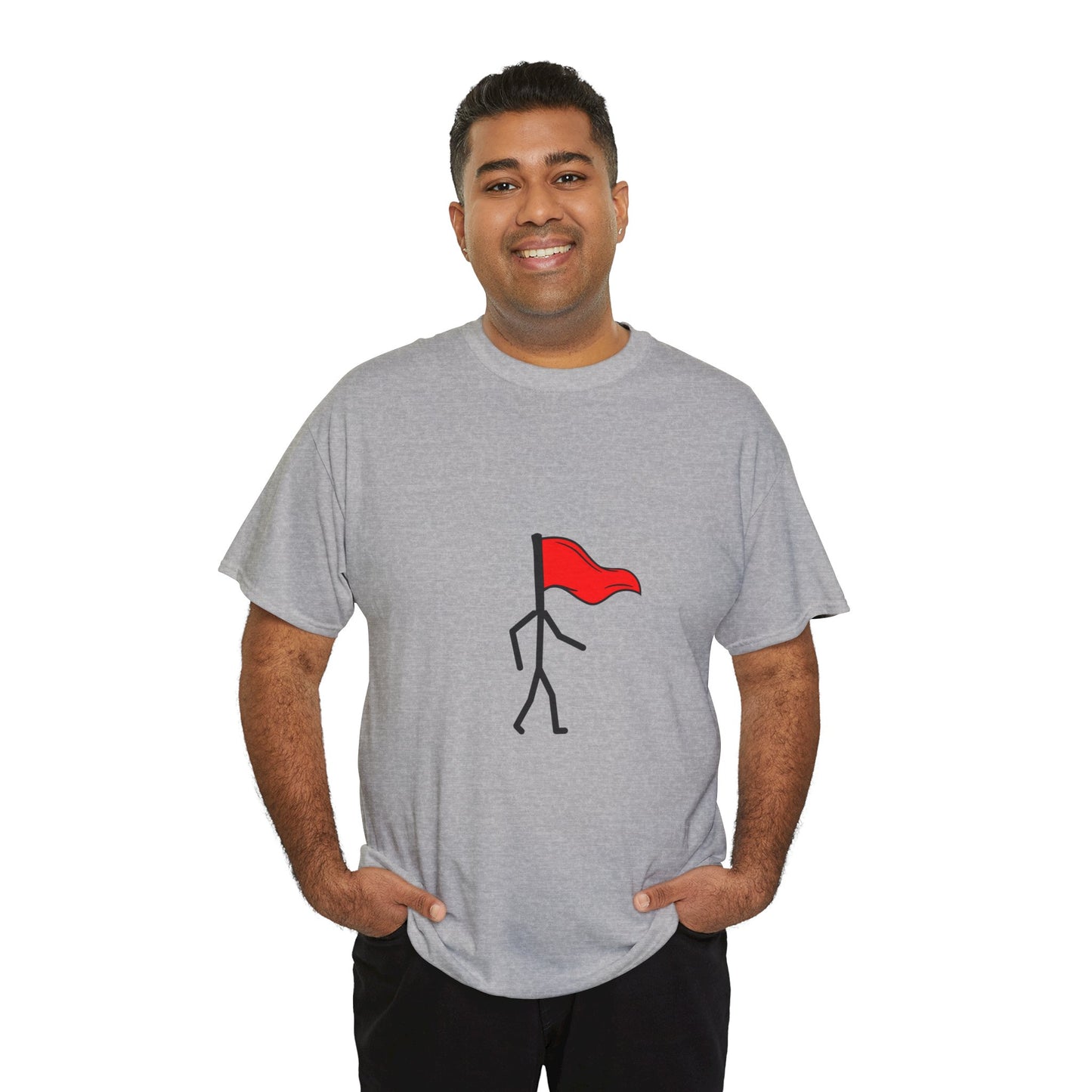 Walking Red Flag Unisex Cotton T-Shirt