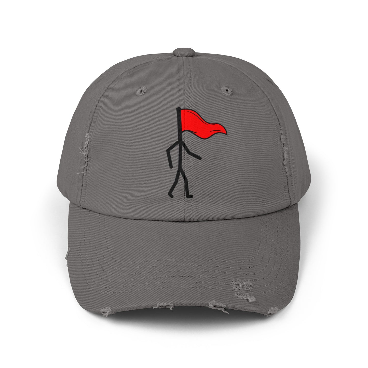 Bandera roja andante - Gorra unisex desgastada