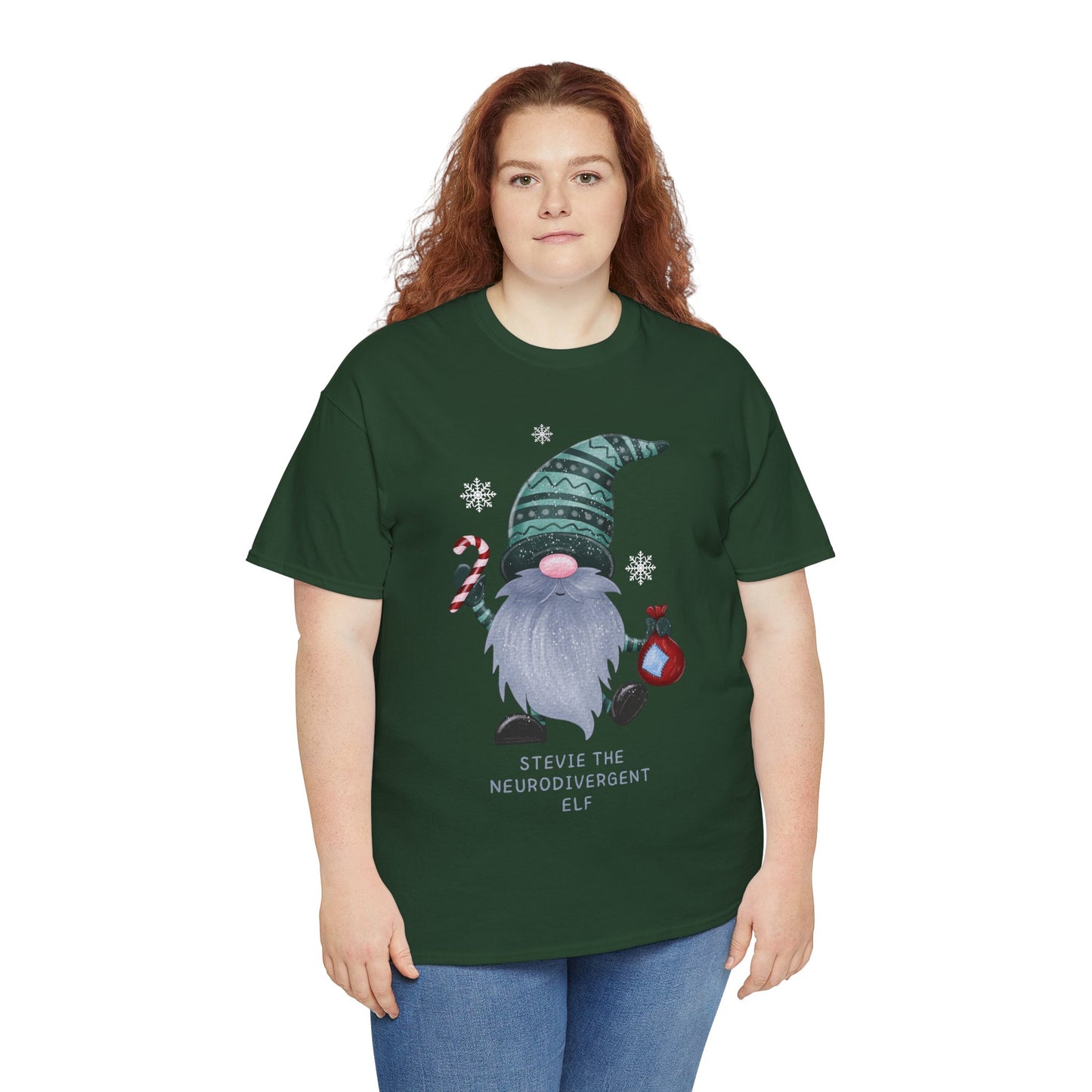 Stevie, the neurodivergent elf Unisex Heavy Cotton Tee