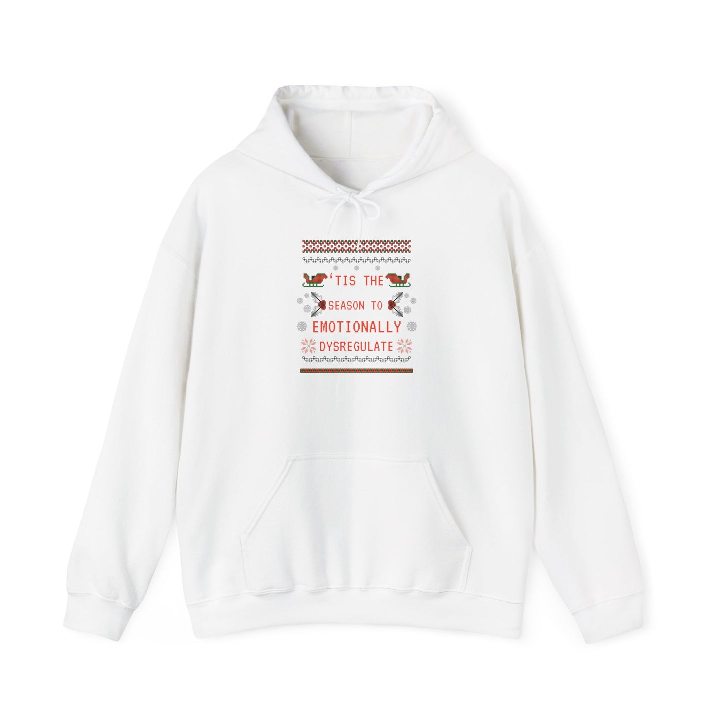 Vintage Christmas Unisex Hoodie 'Tis the Season to Emotionally Dysregulate