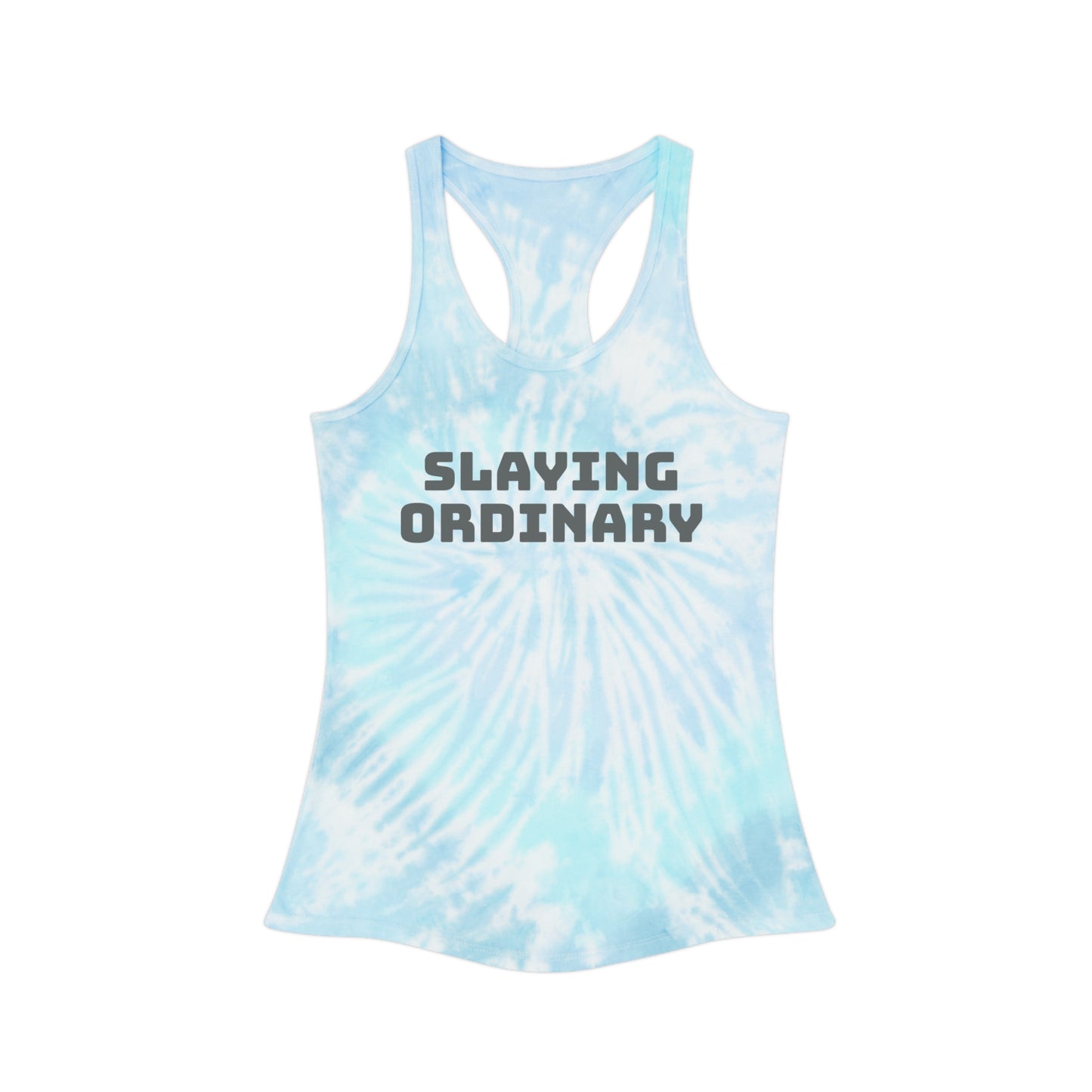 Slaying Ordinary Tie Dye Camiseta sin mangas con espalda cruzada