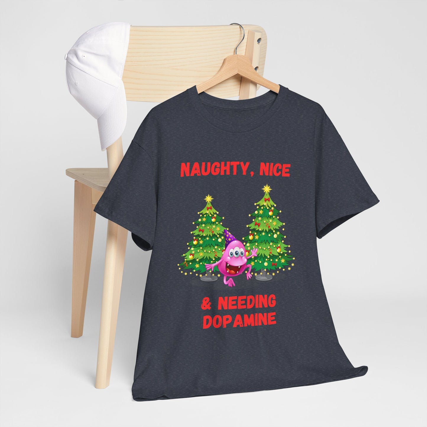 Naughty, Nice & Needing Dopamine Unisex Heavy Cotton Tee