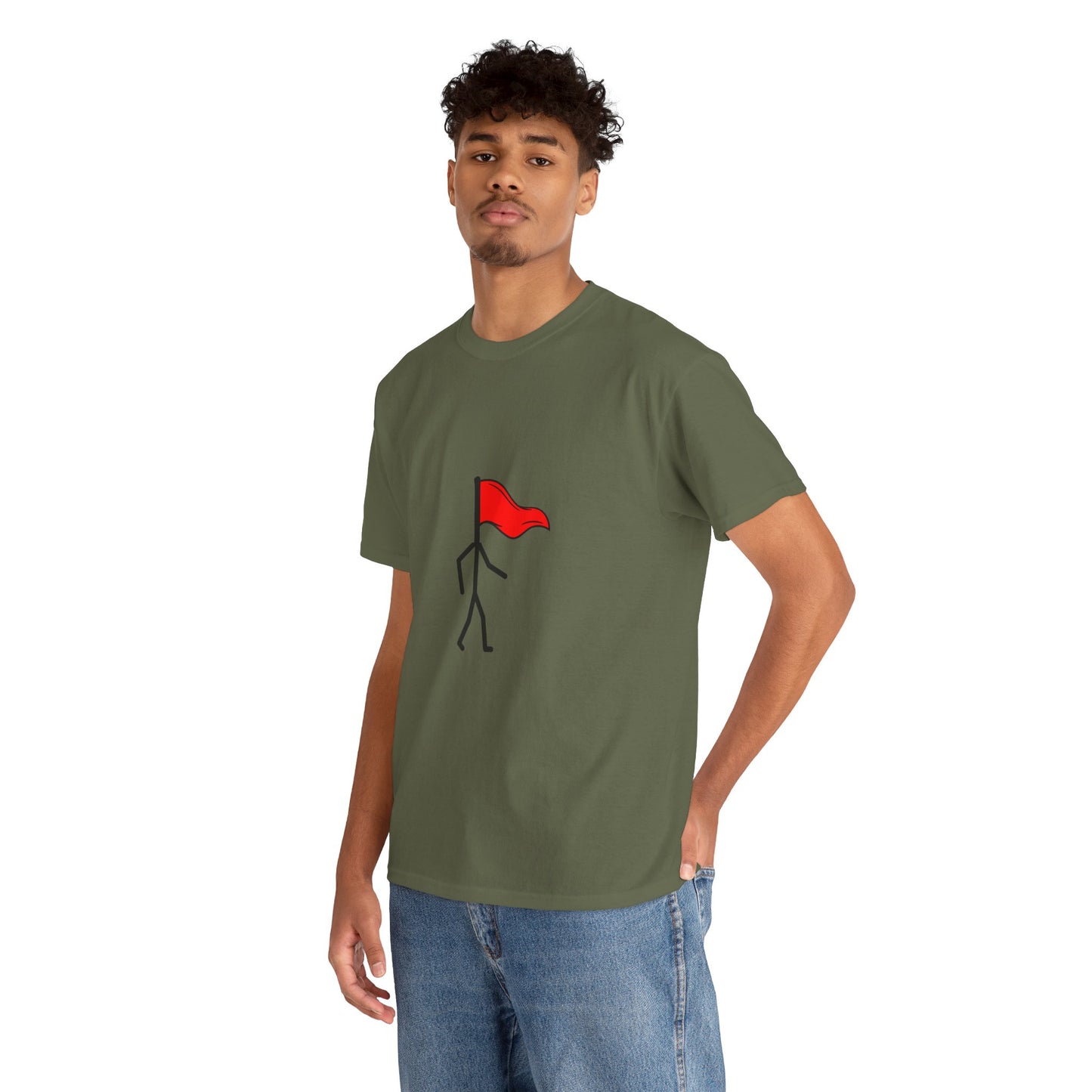 Walking Red Flag Unisex Cotton T-Shirt