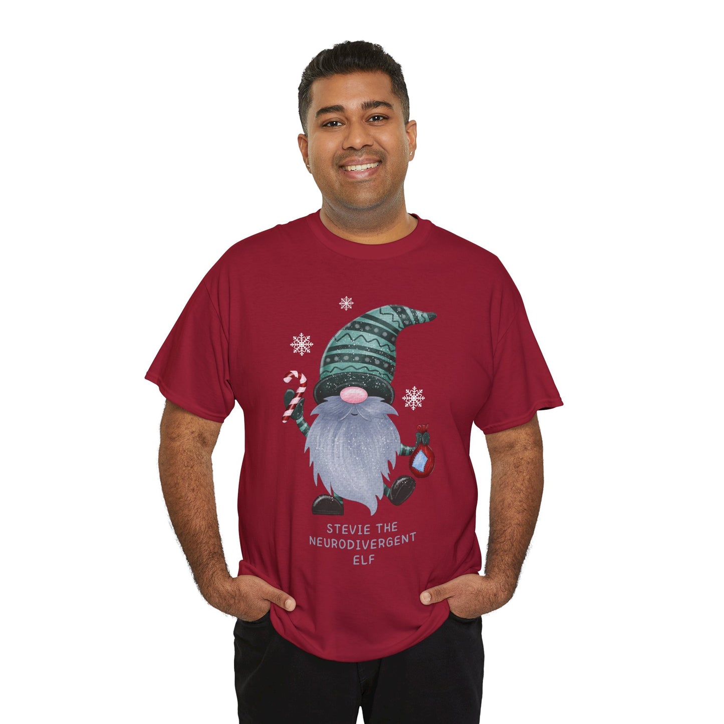 Stevie, the neurodivergent elf Unisex Heavy Cotton Tee