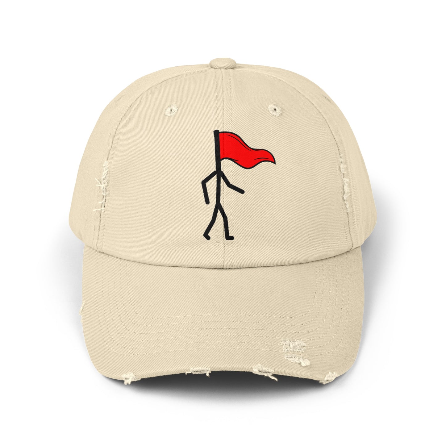 Bandera roja andante - Gorra unisex desgastada