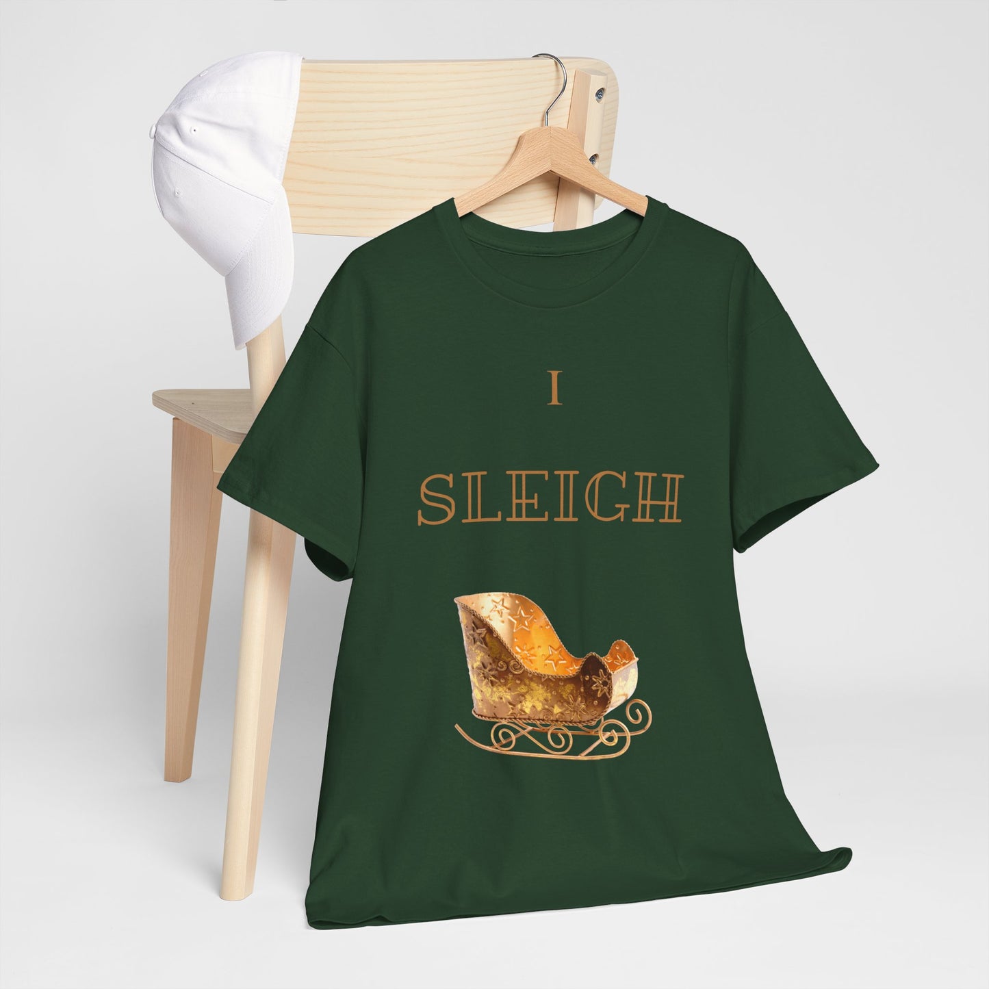 I Sleigh Holiday Unisex Heavy Cotton Tee