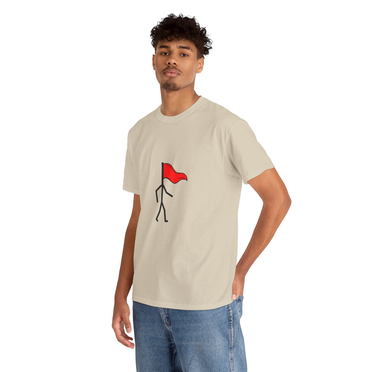 Walking Red Flag Unisex Cotton T-Shirt