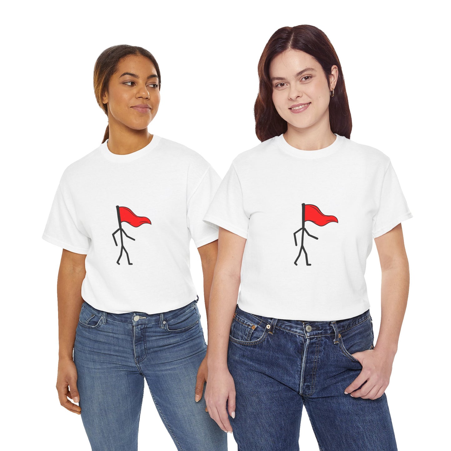 Walking Red Flag Unisex Cotton T-Shirt