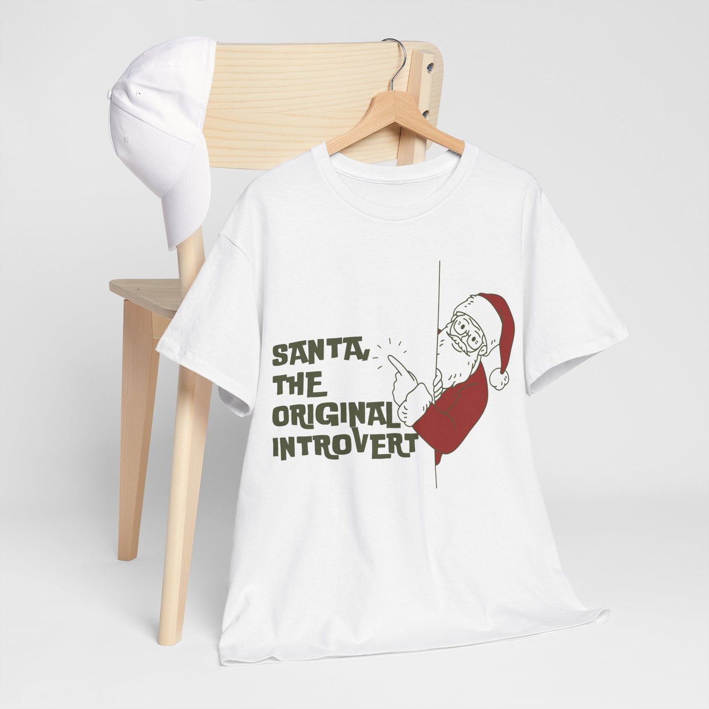 Santa.  The Original Introvert Unisex Heavy Cotton Tee