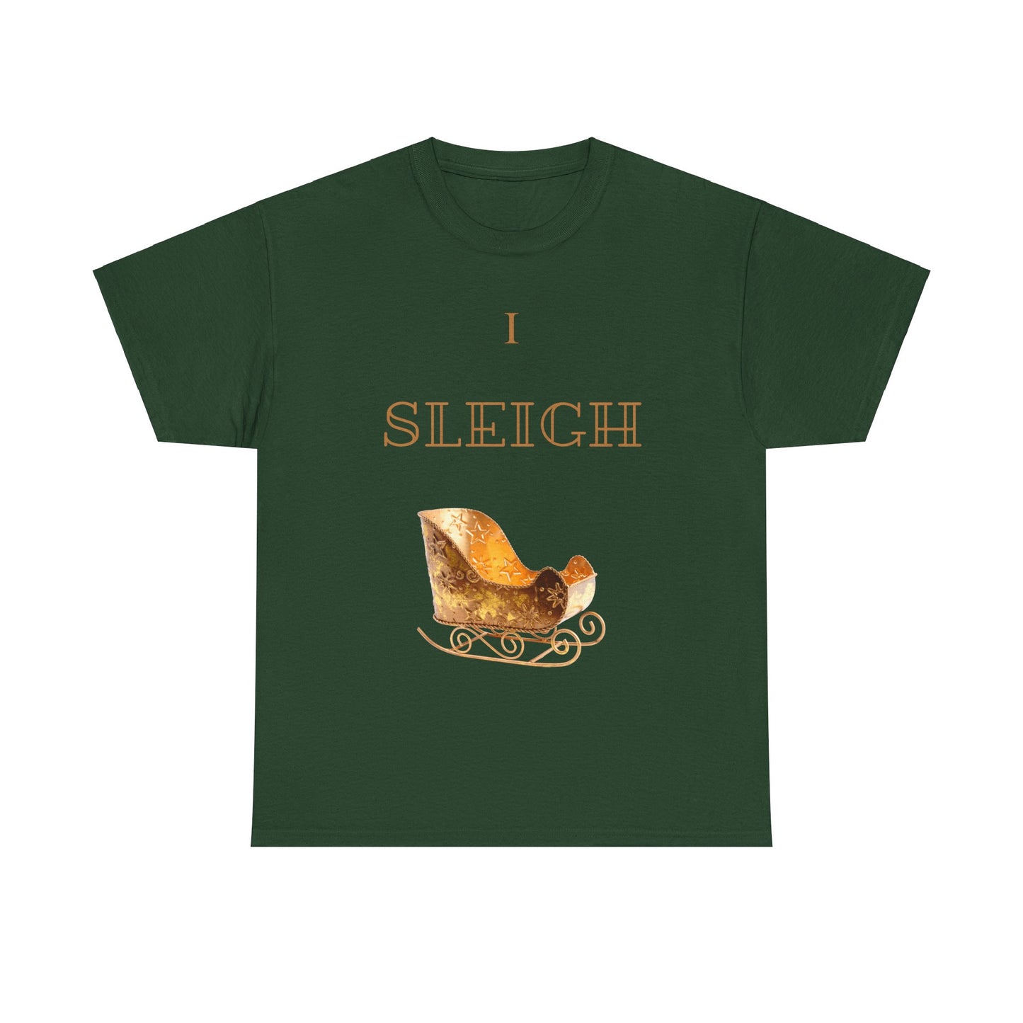 I Sleigh Holiday Unisex Heavy Cotton Tee