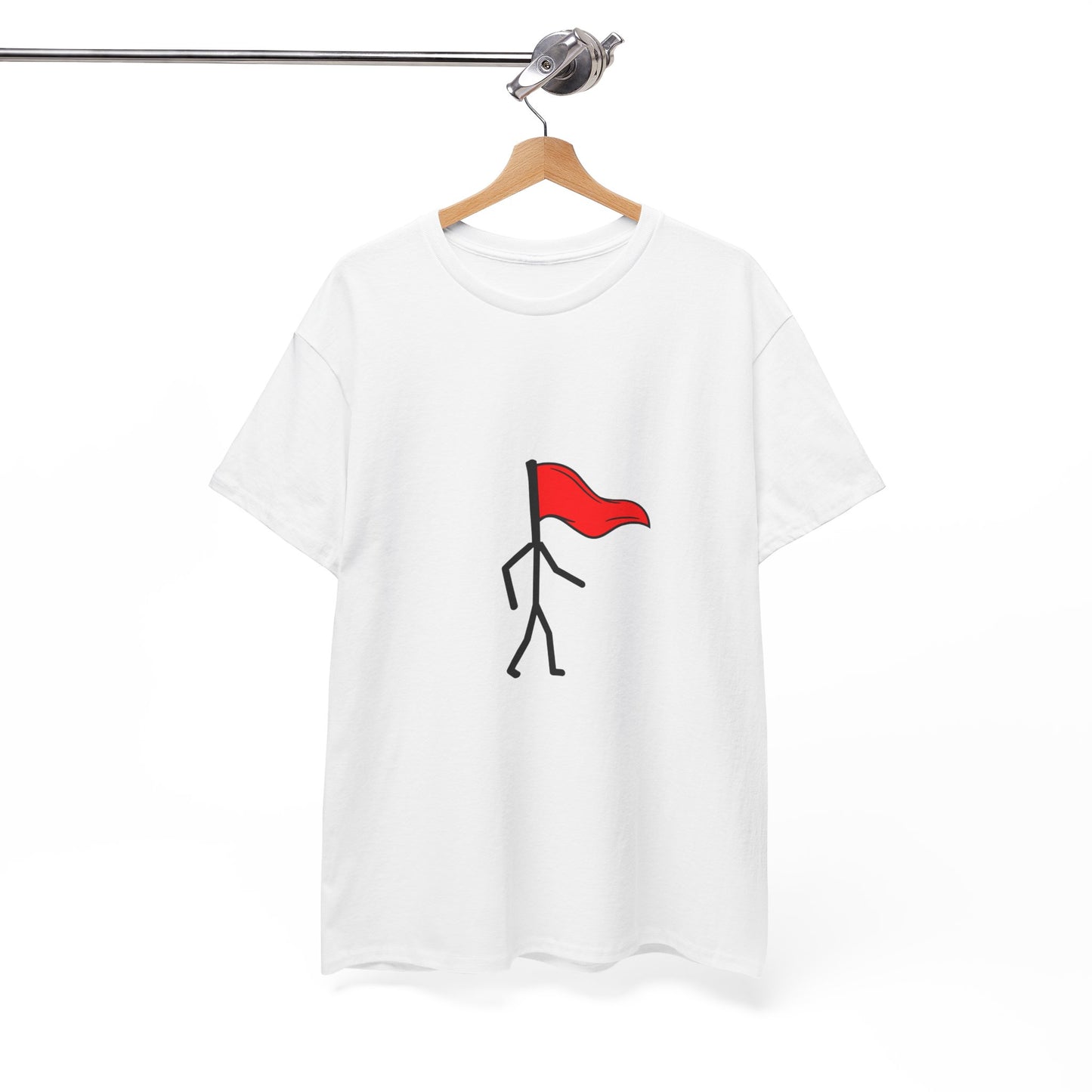 Walking Red Flag Unisex Cotton T-Shirt