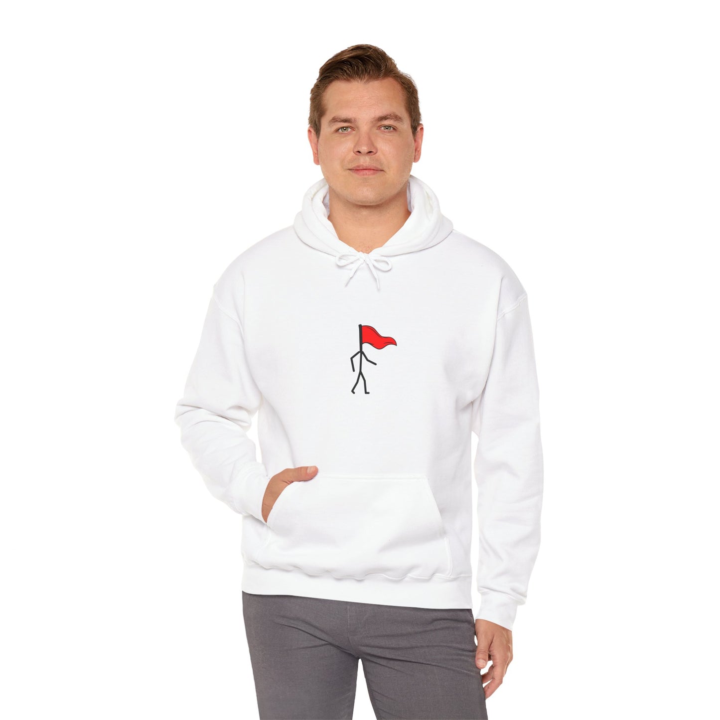 Walking Red Flag Unisex Heavy Blend™ Hooded Sweatshirt