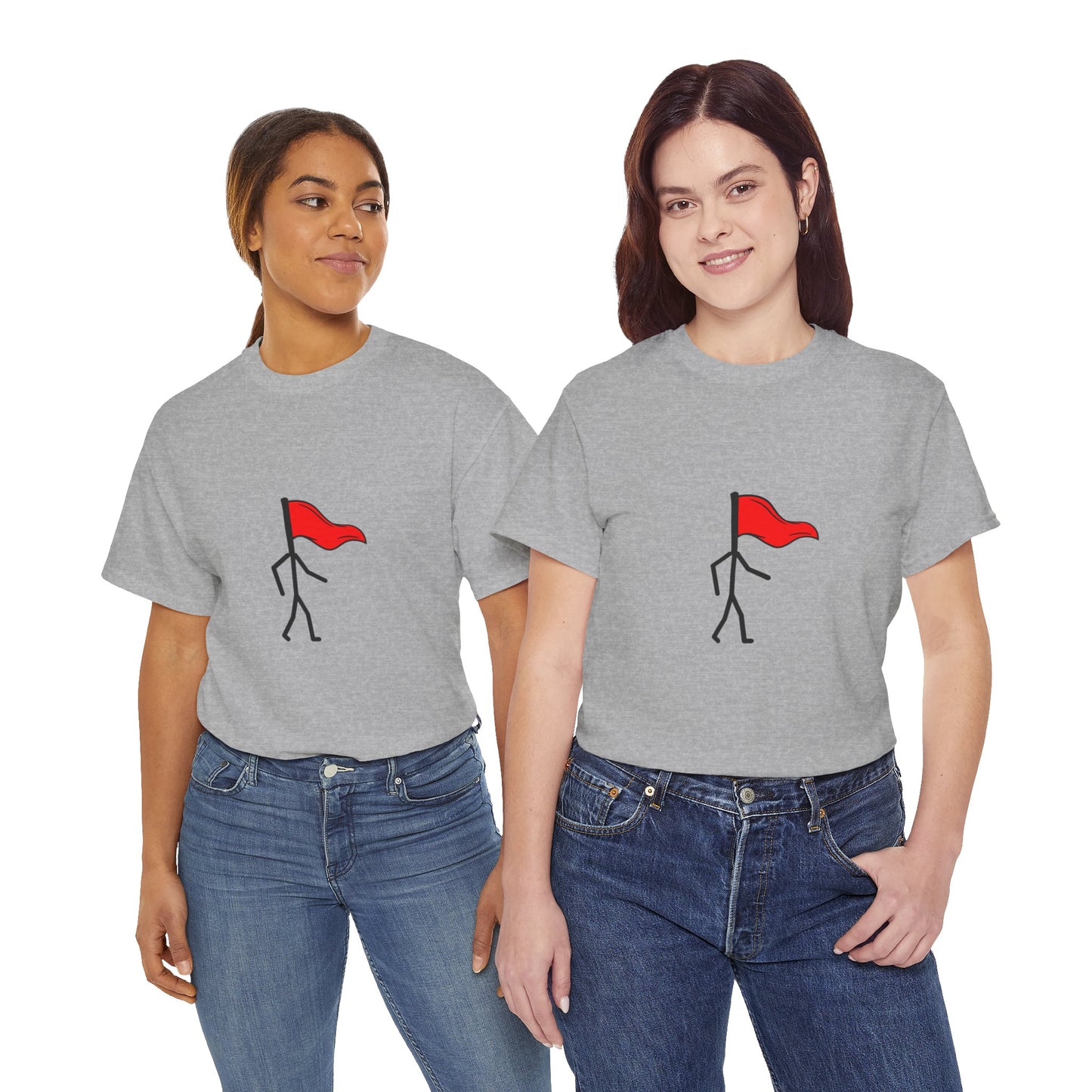 Walking Red Flag Unisex Cotton T-Shirt