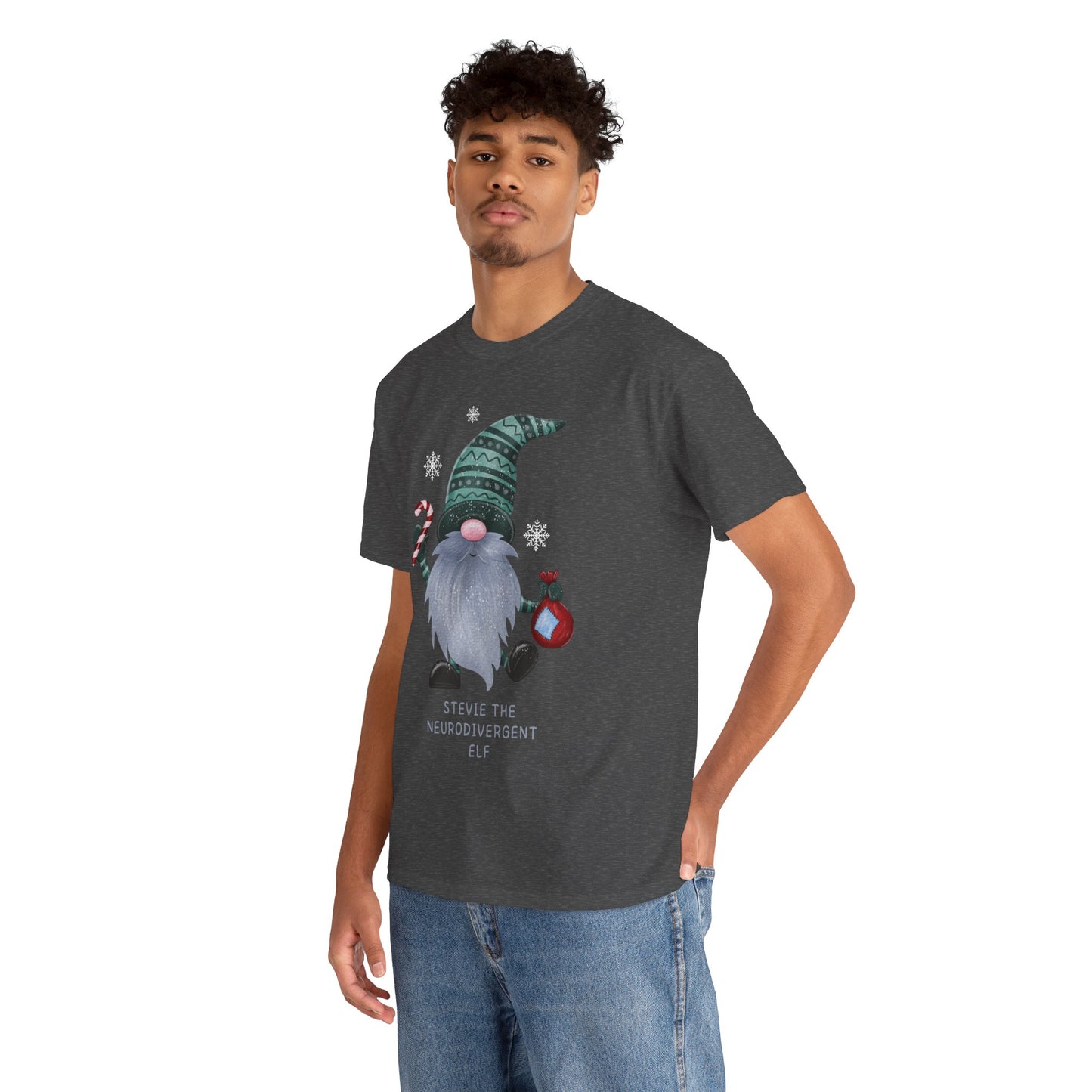 Stevie, the neurodivergent elf Unisex Heavy Cotton Tee