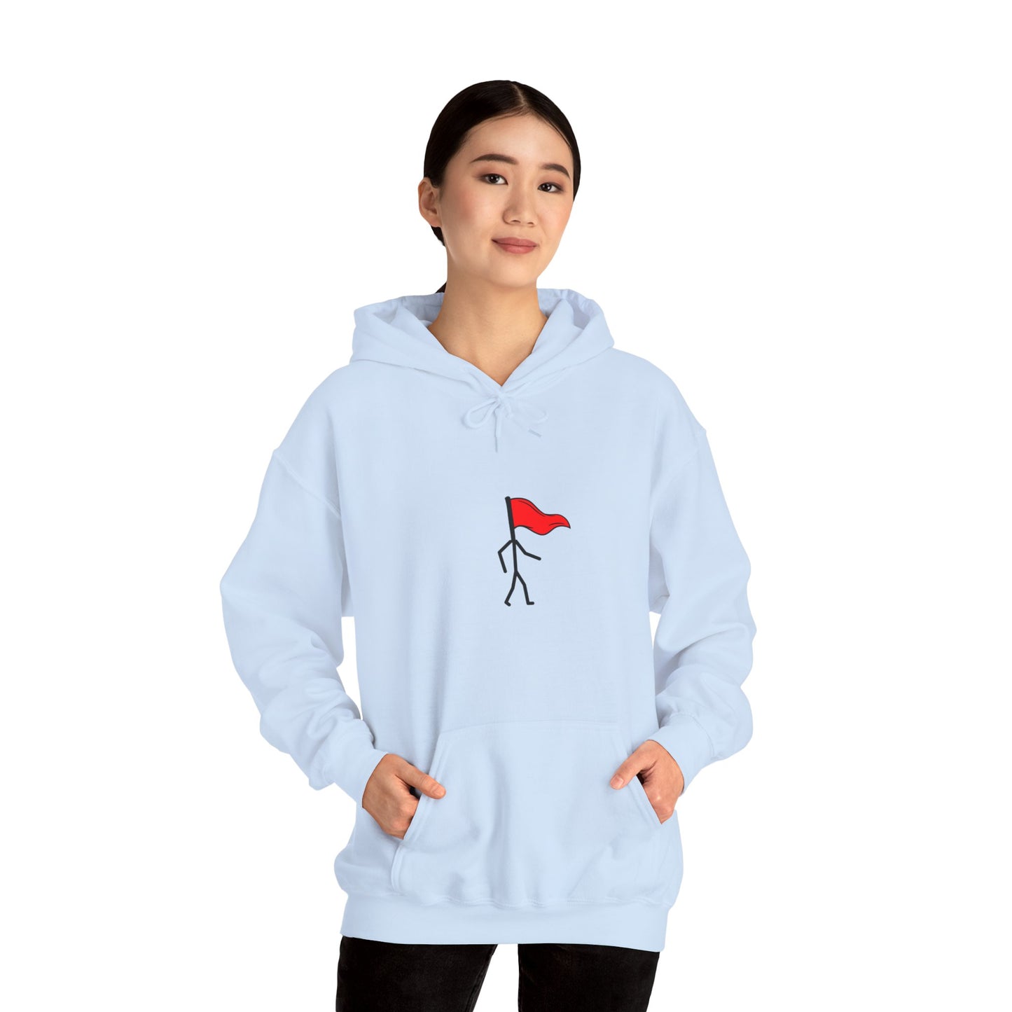 Walking Red Flag Unisex Heavy Blend™ Hooded Sweatshirt