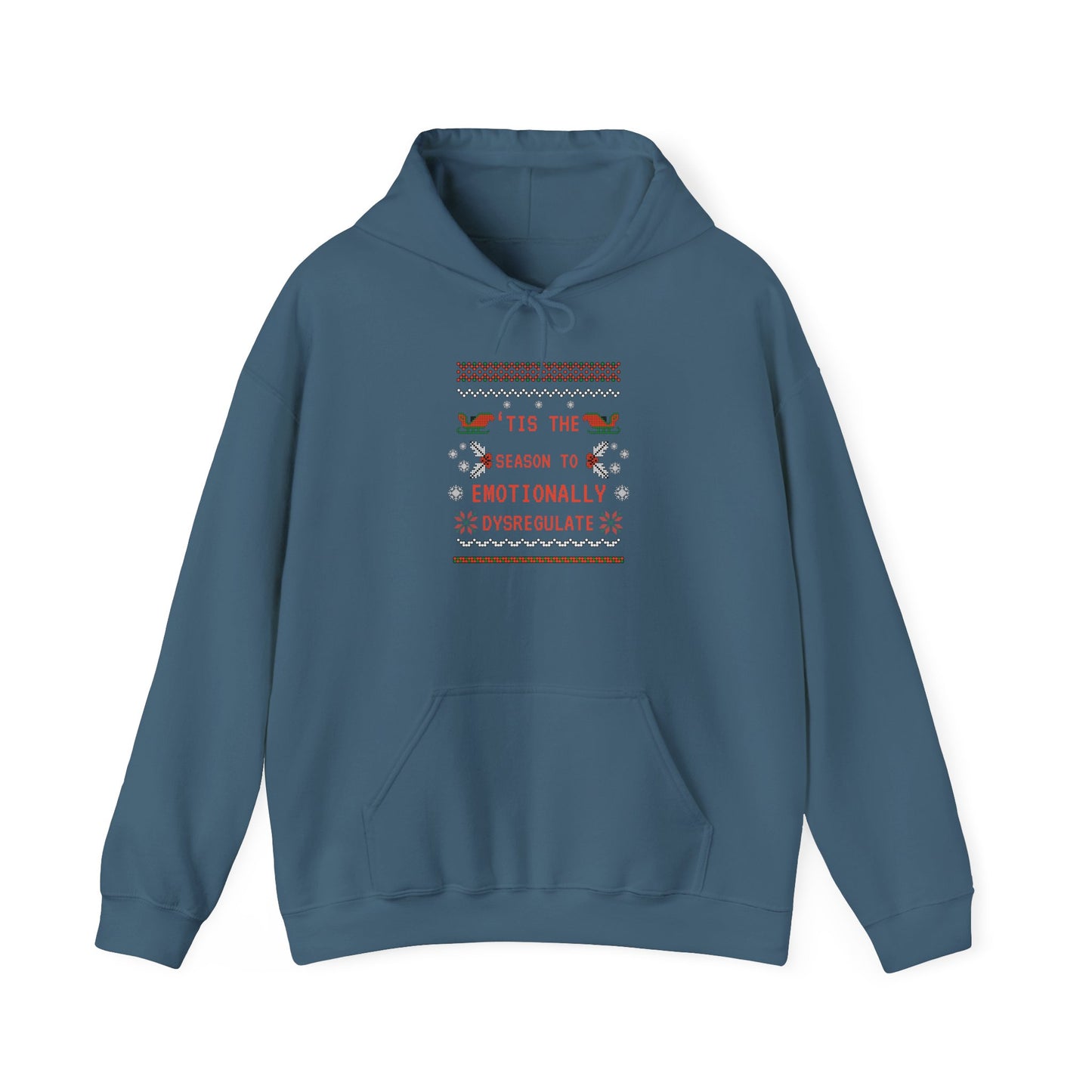 Vintage Christmas Unisex Hoodie 'Tis the Season to Emotionally Dysregulate