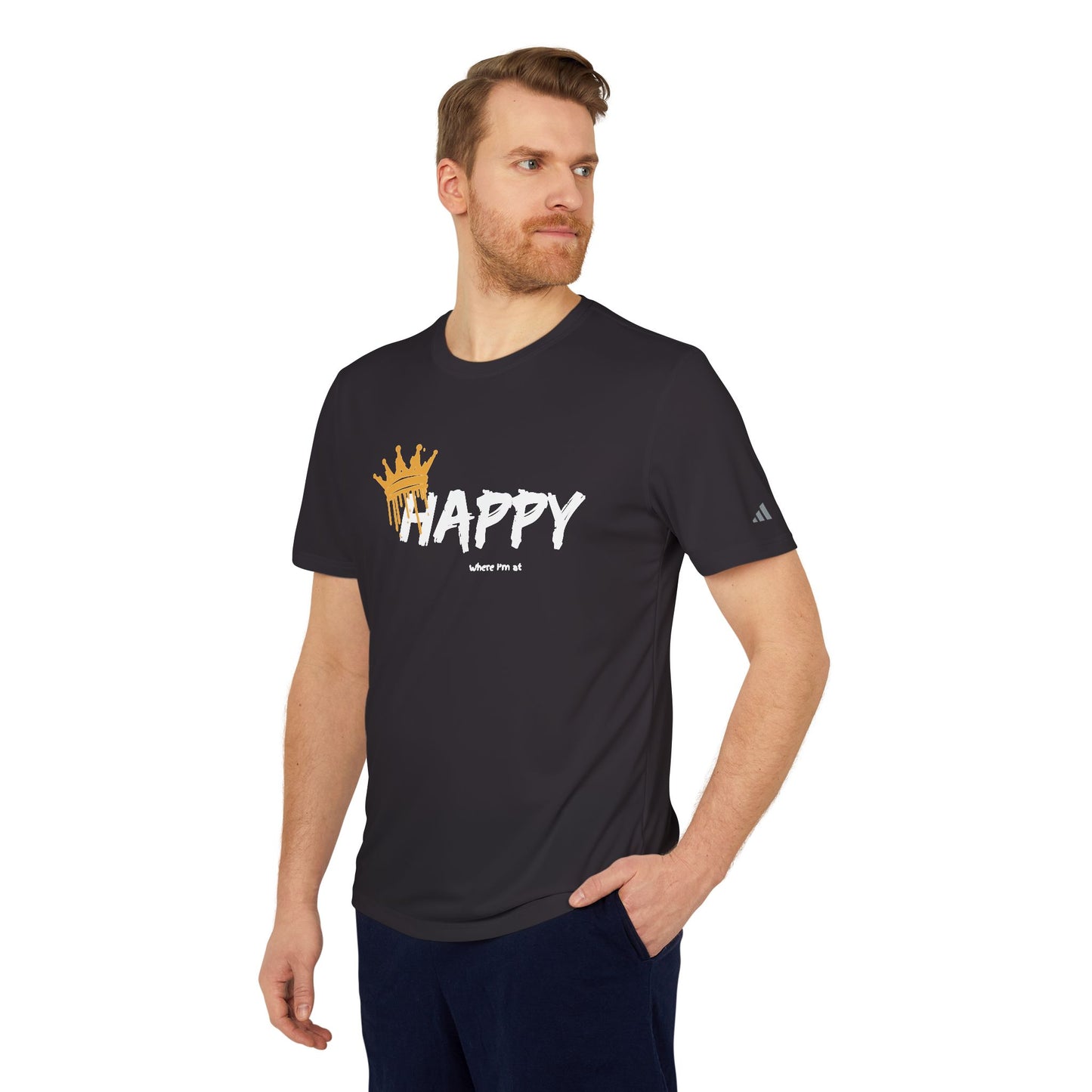 Happy where I'm at adidas® Unisex Sport T-shirt