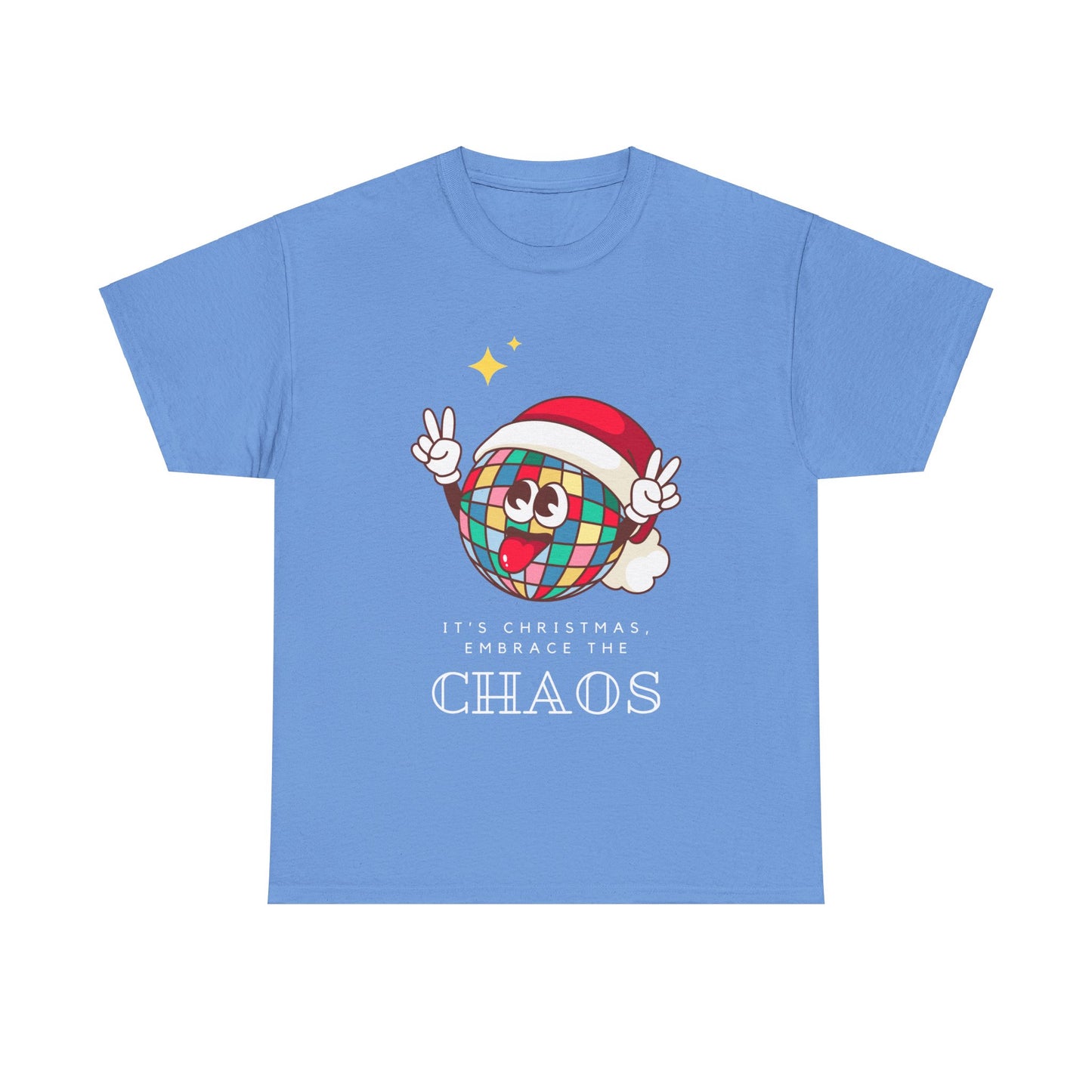 Christmas Embrace The Chaos Unisex Heavy Cotton Tee