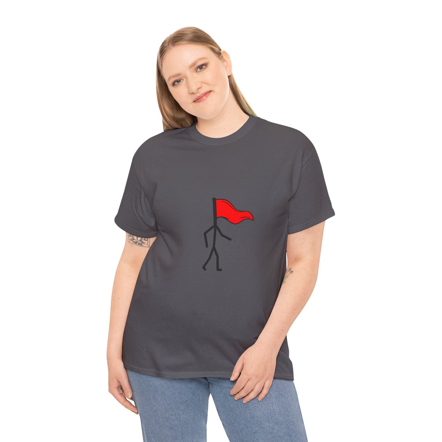 Walking Red Flag Unisex Cotton T-Shirt