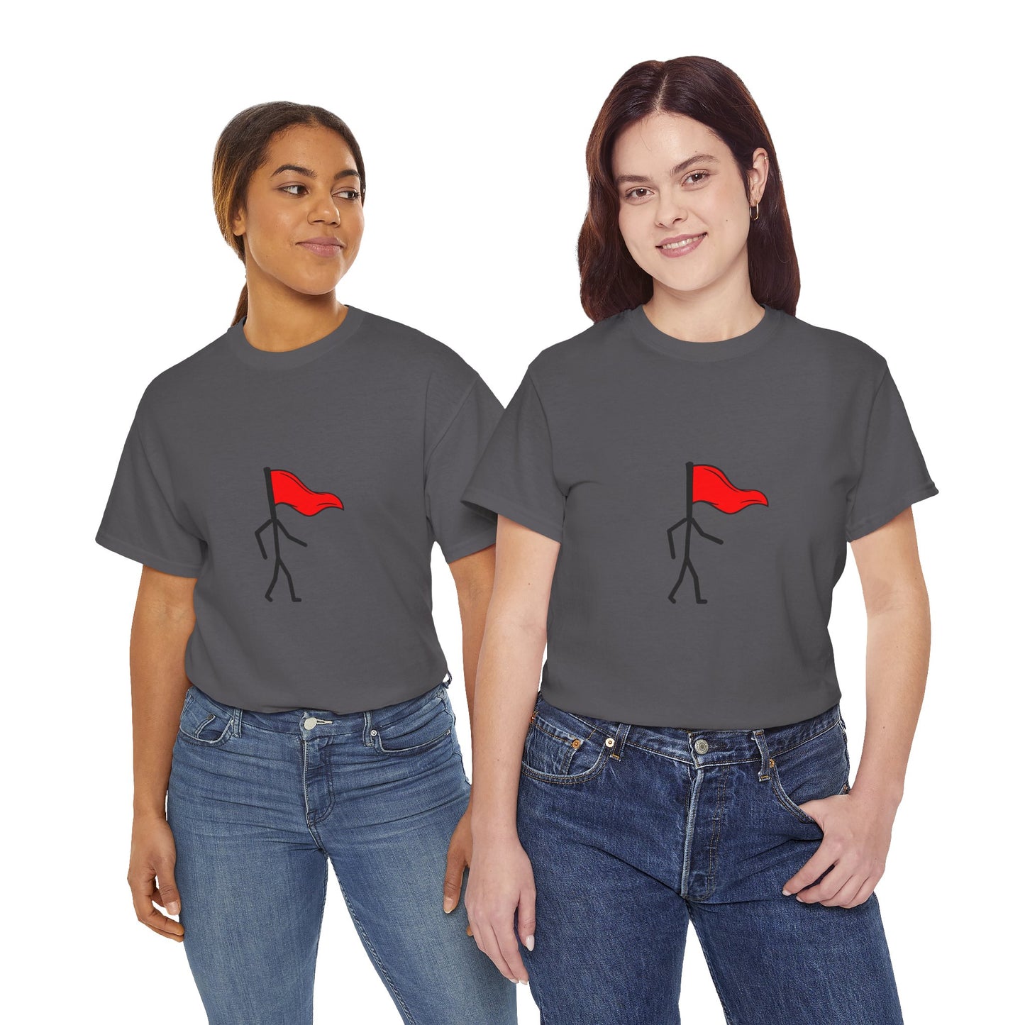 Walking Red Flag Unisex Cotton T-Shirt