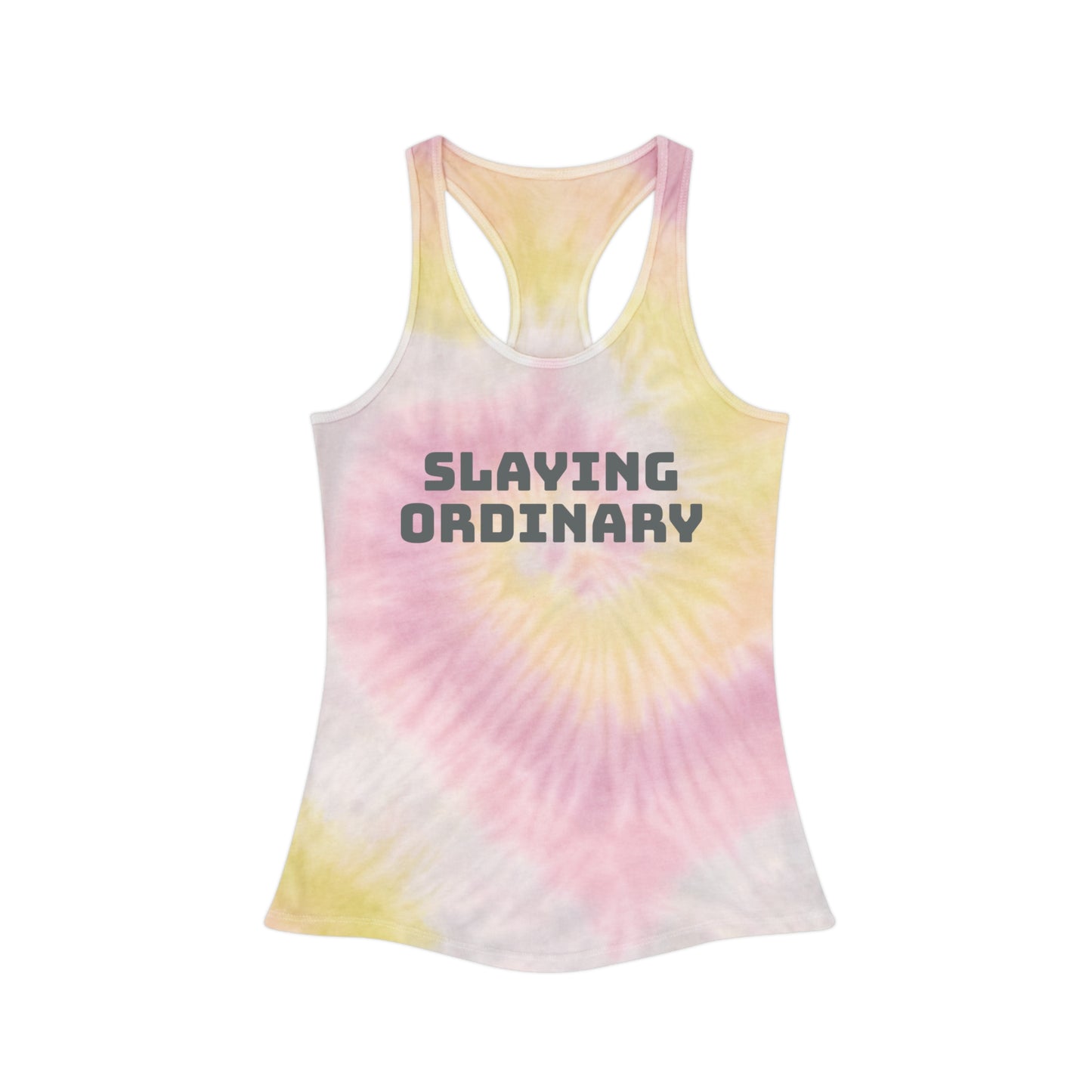 Slaying Ordinary Tie Dye Camiseta sin mangas con espalda cruzada