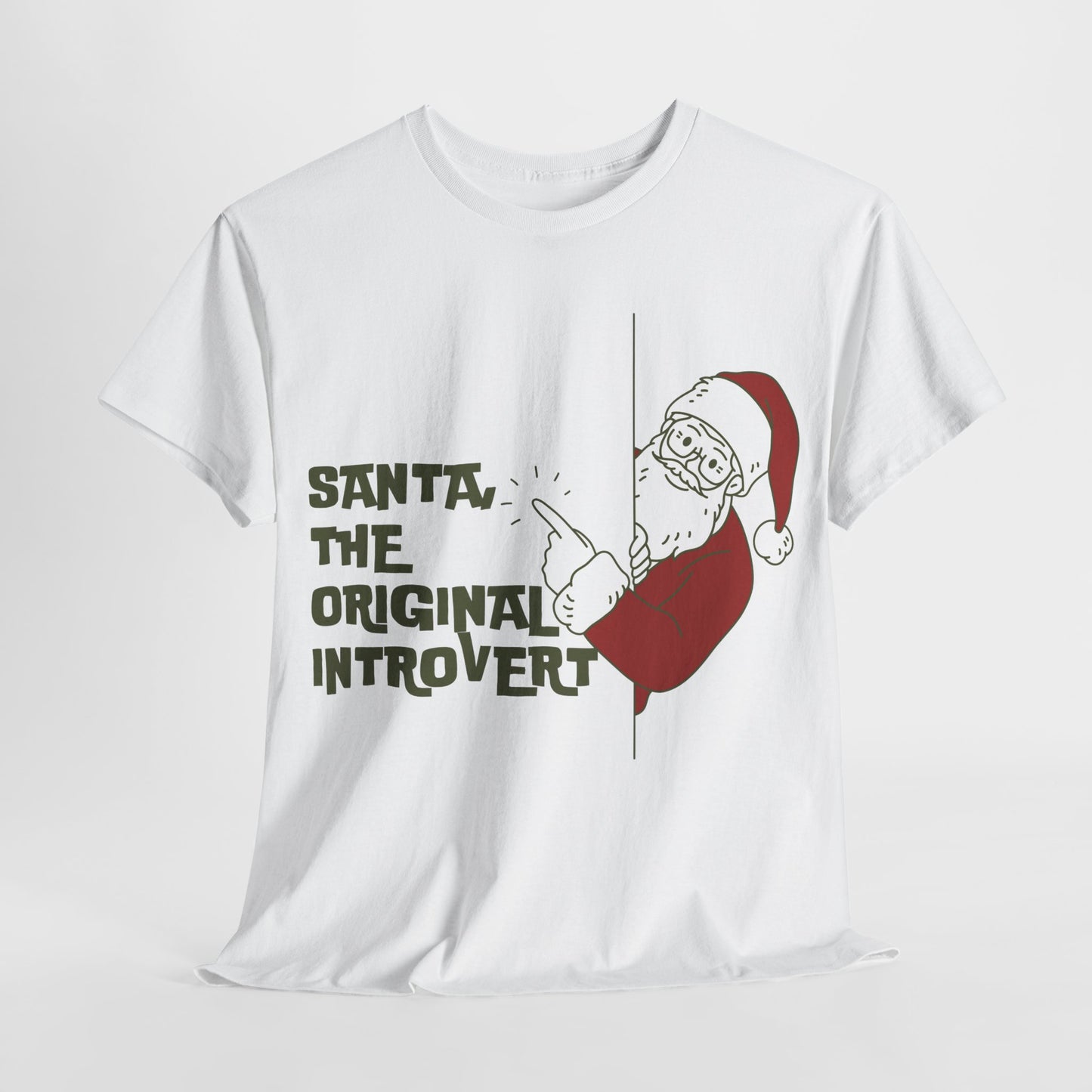 Santa.  The Original Introvert Unisex Heavy Cotton Tee