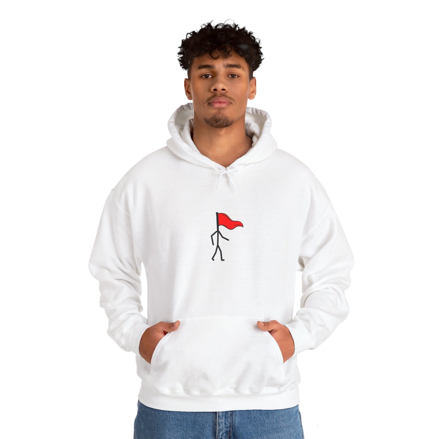 Walking Red Flag Unisex Heavy Blend™ Hooded Sweatshirt