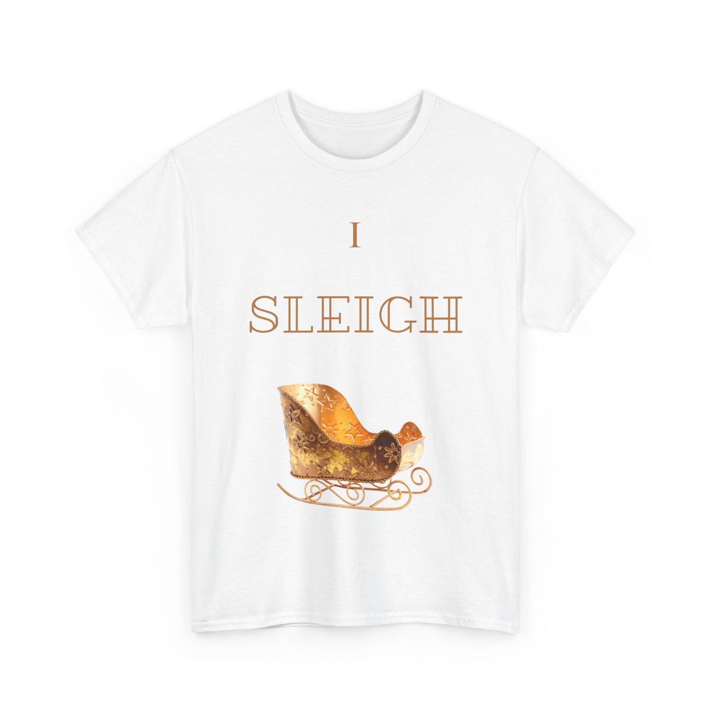 I Sleigh Holiday Unisex Heavy Cotton Tee