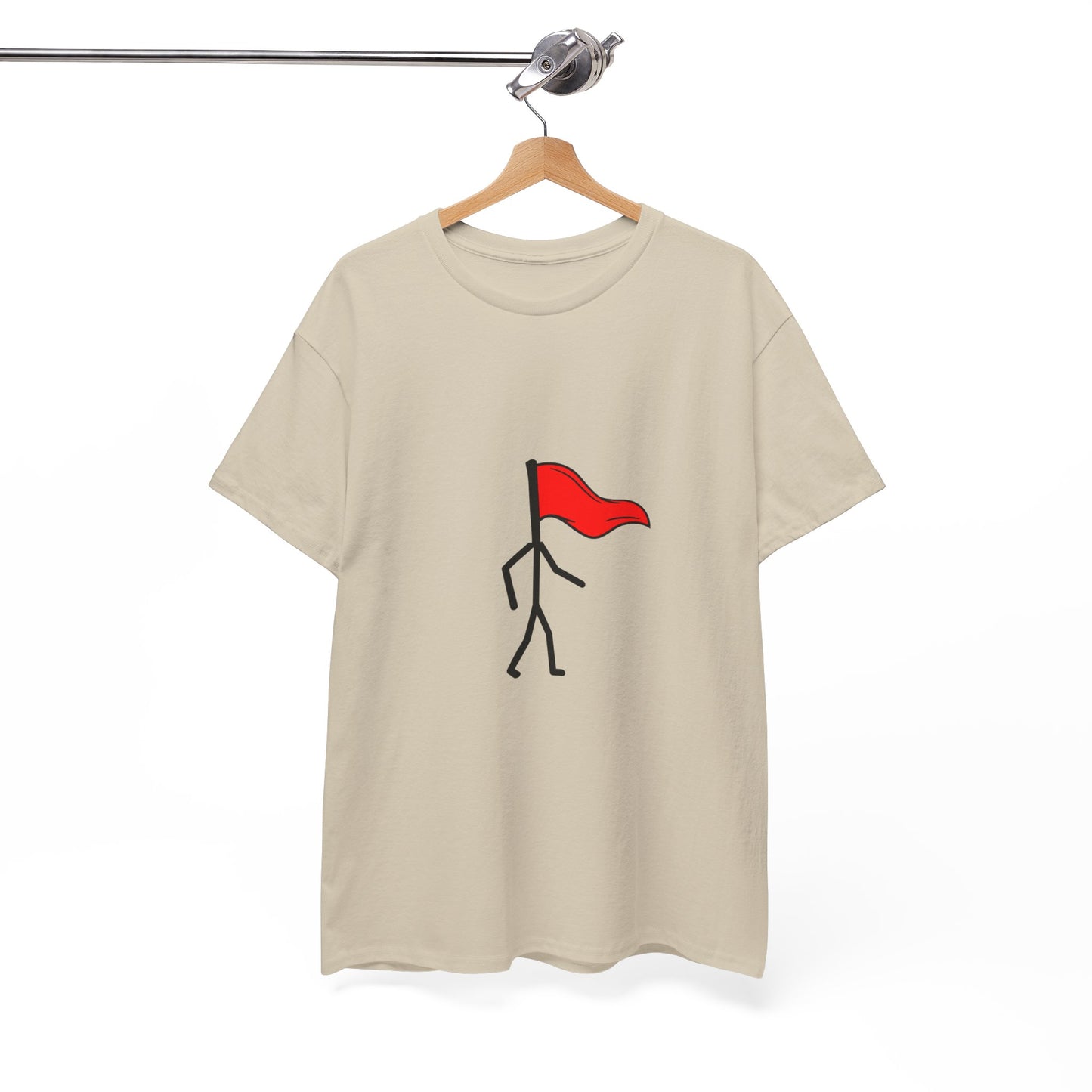 Walking Red Flag Unisex Cotton T-Shirt