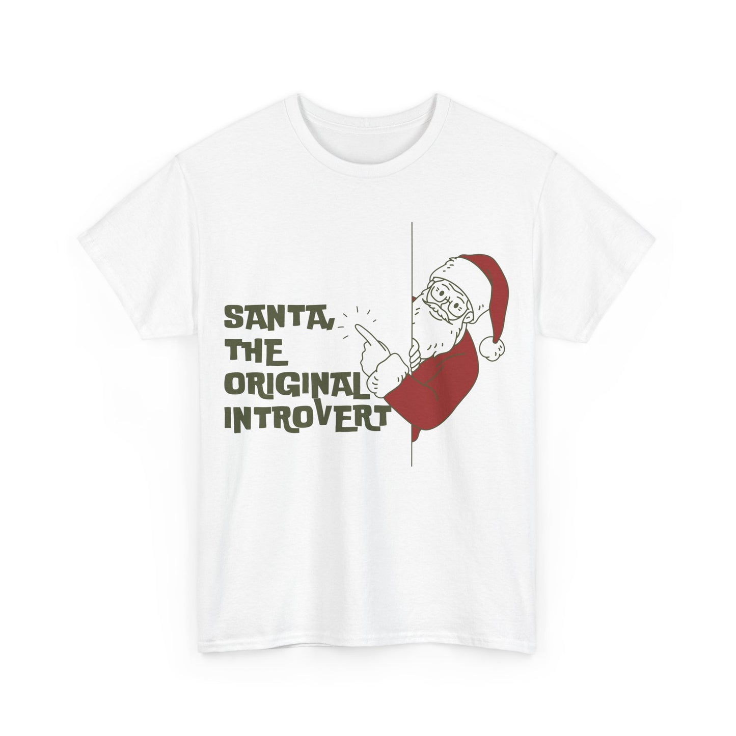 Santa.  The Original Introvert Unisex Heavy Cotton Tee