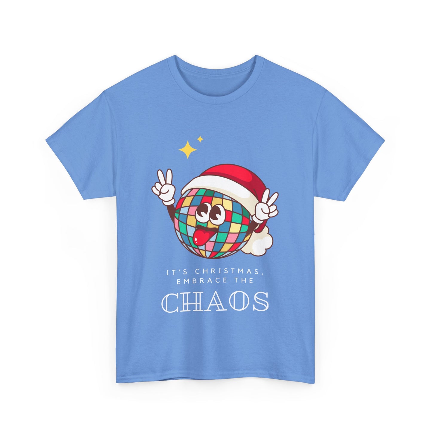 Christmas Embrace The Chaos Unisex Heavy Cotton Tee