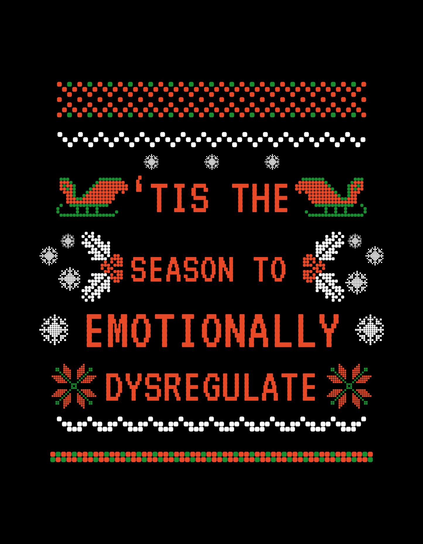 Vintage Christmas Unisex Hoodie 'Tis the Season to Emotionally Dysregulate